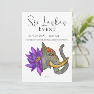 Sri Lankas konstnärliga design Inbjudningar