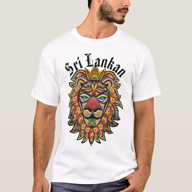 Sri Lankas Lejona symbol T Shirt (Framsida)
