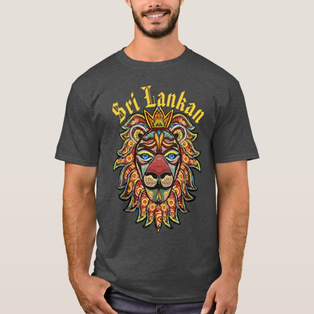 Sri Lankas Lejona symbol T Shirt (Framsida)