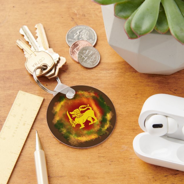 Sri Lankas Lejona utformning av Flagga Nyckelring (Skrivbord)