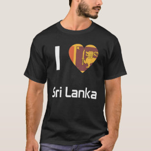 Sri Lankas nationella Flagga, för manar kvinnor i T Shirt