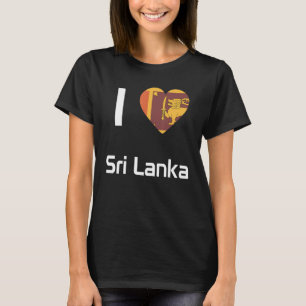 Sri Lankas nationella Flagga, för manar kvinnor i T Shirt