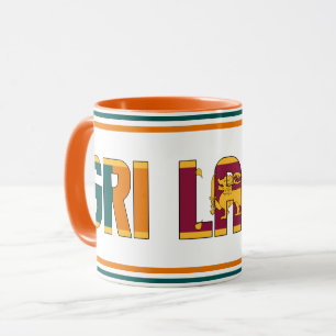 Sri Lankas nationella Flagga Patriotic Coffee Mugg