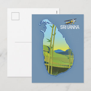 Sri Lankas resa karta Helg Vykort