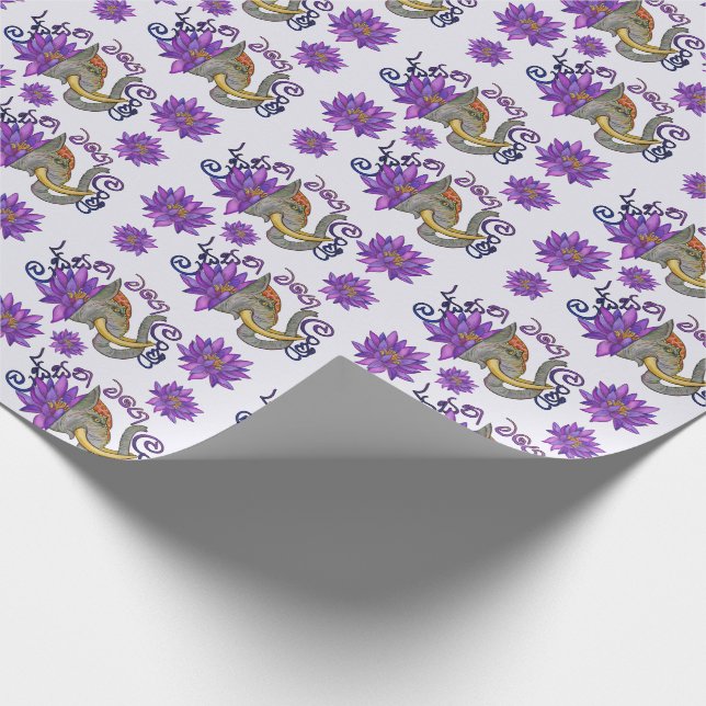 Sri Lankas souvenirer med Elephant och Lotus Presentpapper (Hörn)