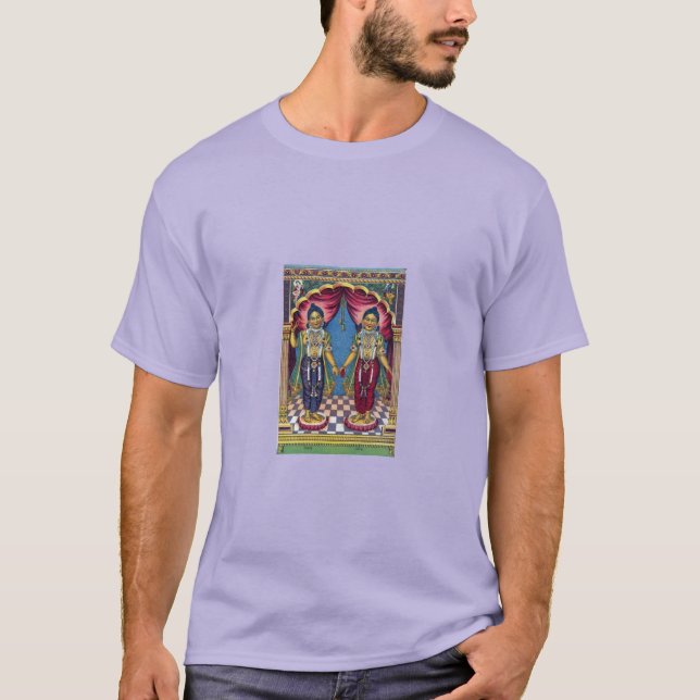 Sri Sri Gaur Nitai dubbelsidig skjorta T Shirt (Framsida)