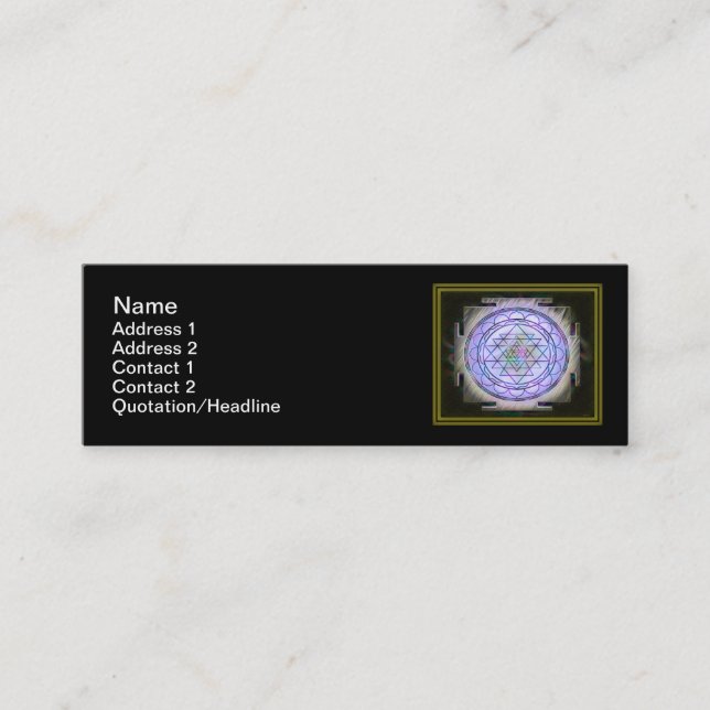 Sri Yantra13 smala 3"" visitkort x1 (Framsida)