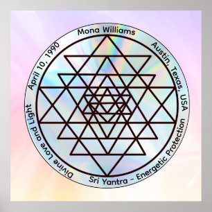 Sri Yantra – Anpassningsbar Skyddstalisman Poster