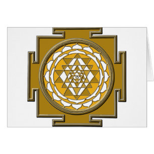 Sri Yantra brons Hälsningskort