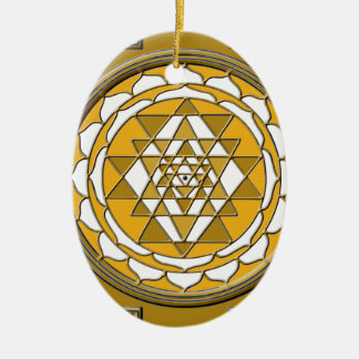Sri Yantra brons Julgransprydnad Keramik
