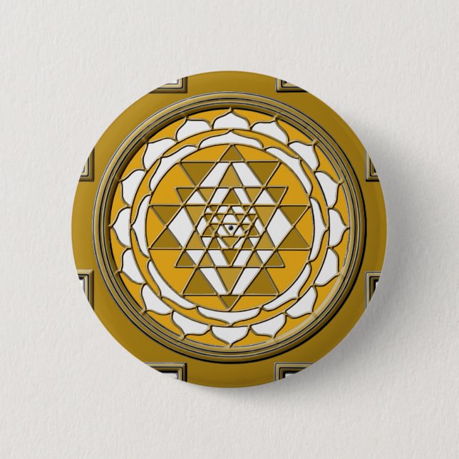 Sri Yantra brons Knapp (Framsida)