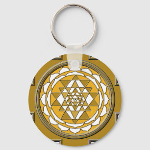 Sri Yantra brons Nyckelring