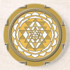 Sri Yantra brons Underlägg Sandsten