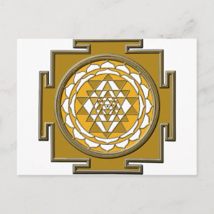 Sri Yantra Bronze Vykort