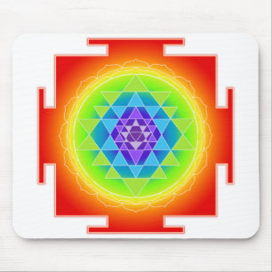 Sri Yantra/Chakra/Regnbåge Musmatta