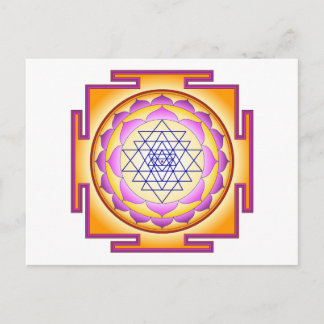 Sri Yantra Chakra Shiva Shakti Navayoni Goddess  Vykort