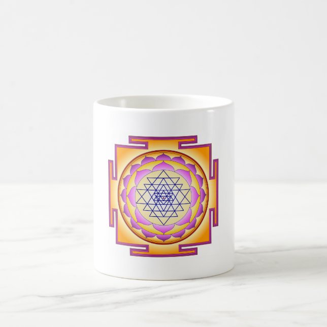 Sri Yantra Chakra Shiva Shakti Navayoni Gudinna  Kaffemugg (Center)