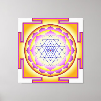 Sri Yantra Chakra Shiva Shakti Navayoni Gudinnan Canvastryck