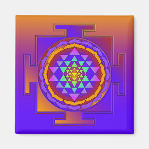 SRI YANTRA-färgaden + dina idéer Magnet