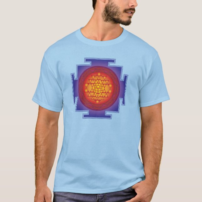 Sri Yantra - flamma Tee (Framsida)