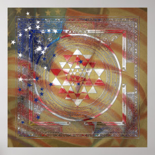 Sri Yantra för Amerika - Poster