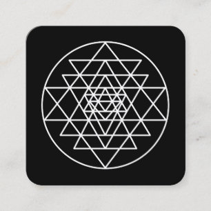 Sri Yantra Fyrkantigt Visitkort