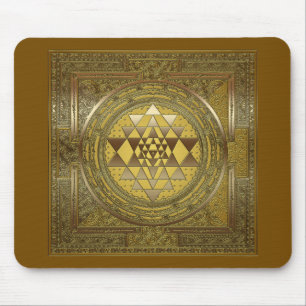 Sri Yantra Guld - Mouse Pad Musmatta