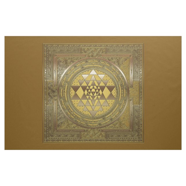 Sri Yantra guld - tyg (Yard)