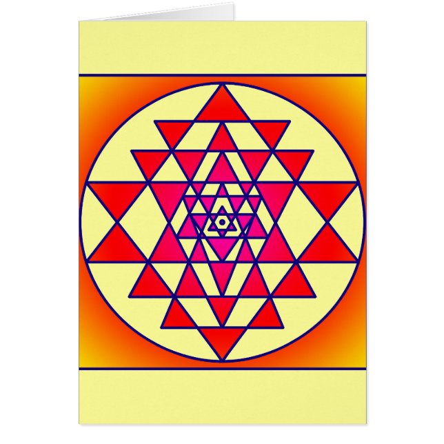 Sri Yantra Hälsningskort (Framsidan)