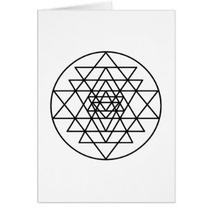 Sri Yantra-hälsningskort Hälsningskort
