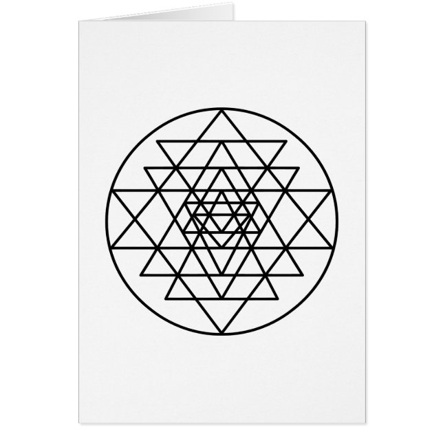 Sri Yantra-hälsningskort Hälsningskort (Framsidan)