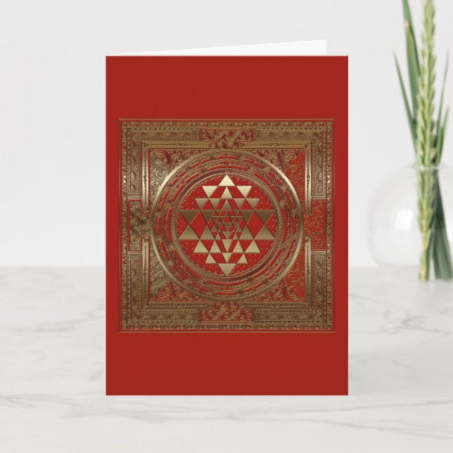 Sri Yantra - hälsningskort Kort (Framsida)