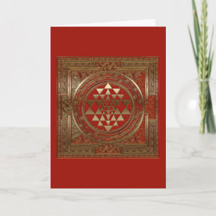 Sri Yantra - hälsningskort Kort