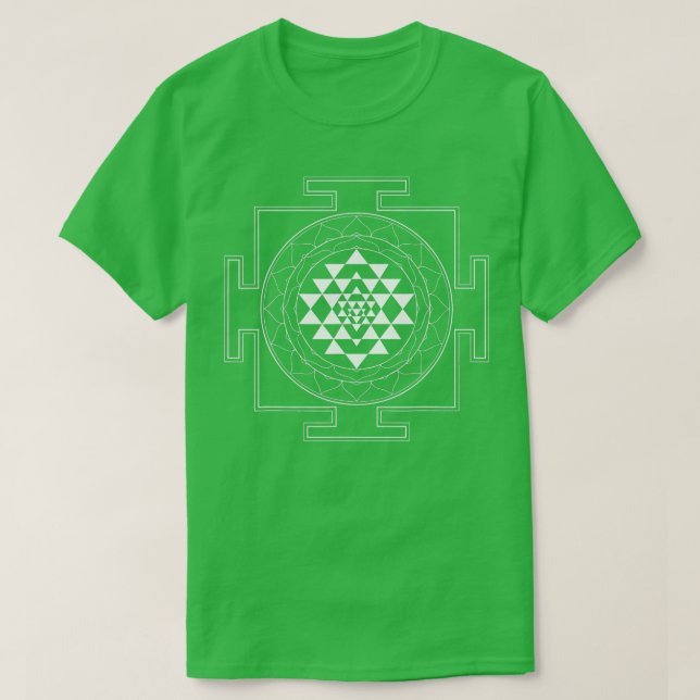 Sri Yantra Helig Geometry Hindu Tantra Helig Art T Shirt (Design framsida)