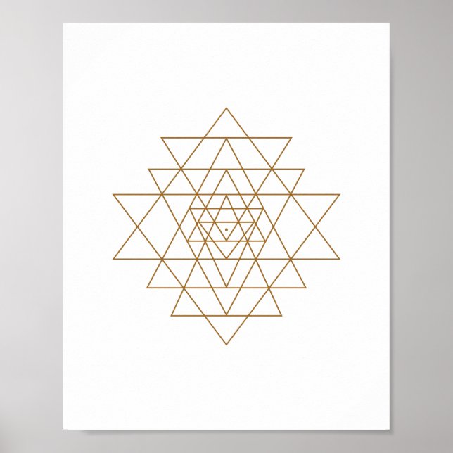 Sri Yantra Helig Geometry Wall Art Poster (Framsidan)