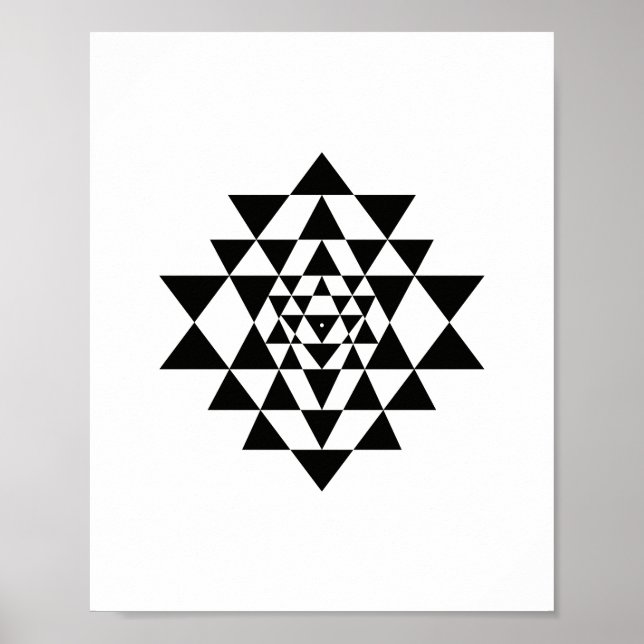 Sri Yantra Helig Geometry Wall Art Poster (Framsidan)