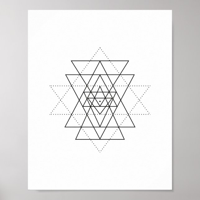 Sri Yantra Helig Geometry Wall Art Poster (Framsidan)