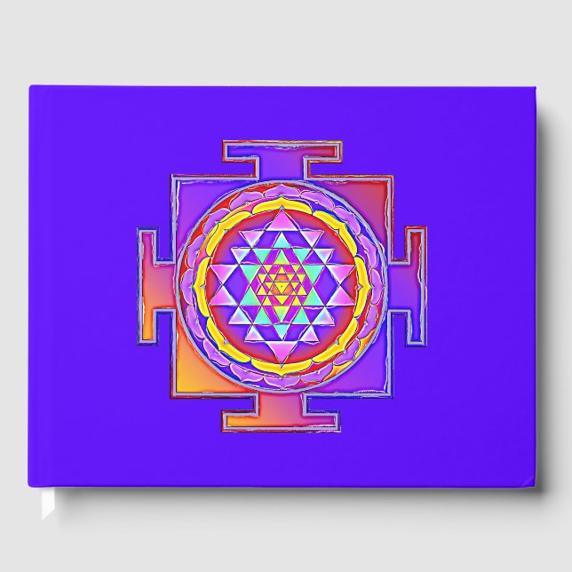 Sri Yantra - Hinduism Symbol Design 1 Gästböcker (Framsida)