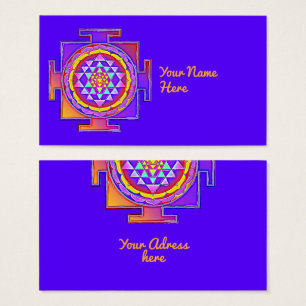 Sri Yantra - Hinduism Symbol Design 1 Visitkort