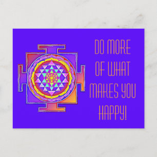 Sri Yantra - Hinduism Symbol Design 1 Vykort