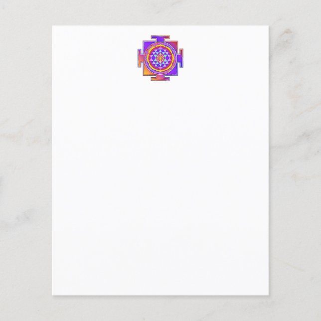 Sri Yantra - hinduistisk symboldesign 1 (Framsida)