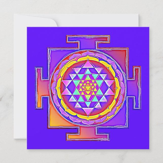 Sri Yantra - hinduistisk symboldesign 1 (Framsida)