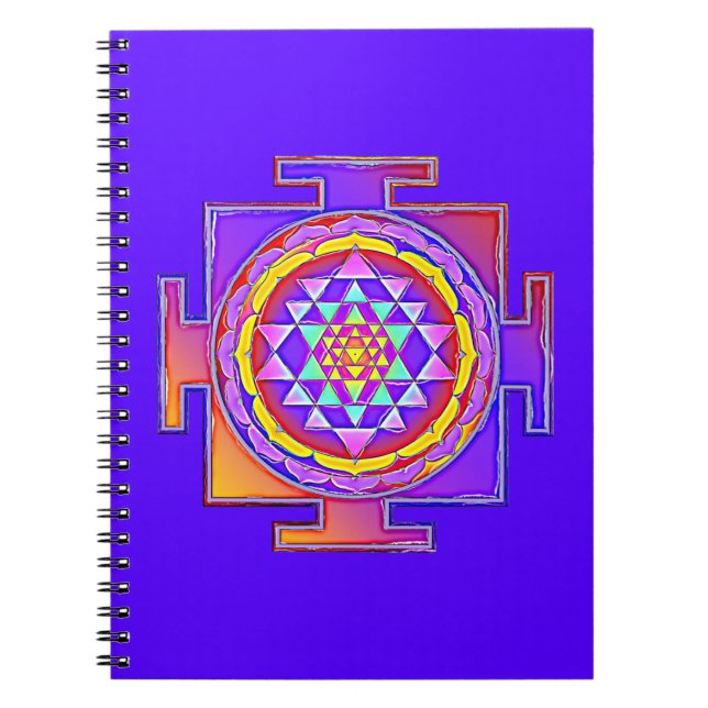 Sri Yantra - hinduistisk symboldesign 1 Anteckningsbok (Framsidan)