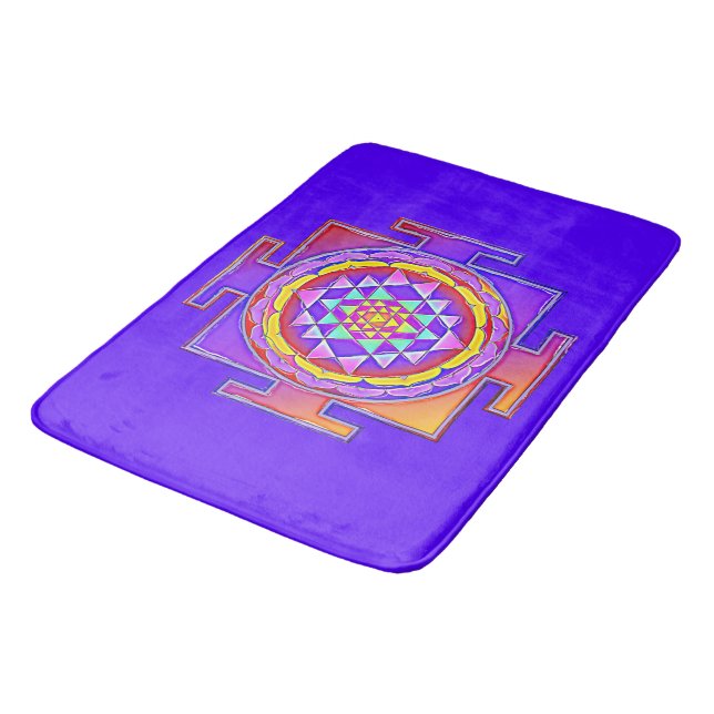 Sri Yantra - hinduistisk symboldesign 1 Badrumsmatta (Vinklad)