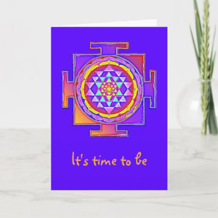 Sri Yantra - hinduistisk symboldesign 1 Kort