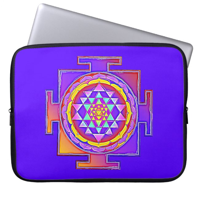 Sri Yantra - hinduistisk symboldesign 1 Laptop Fodral (Framsidan)