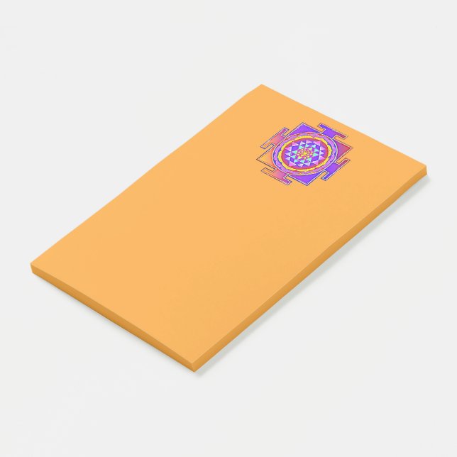 Sri Yantra - hinduistisk symboldesign 1 Post-it Block (Vinklad)