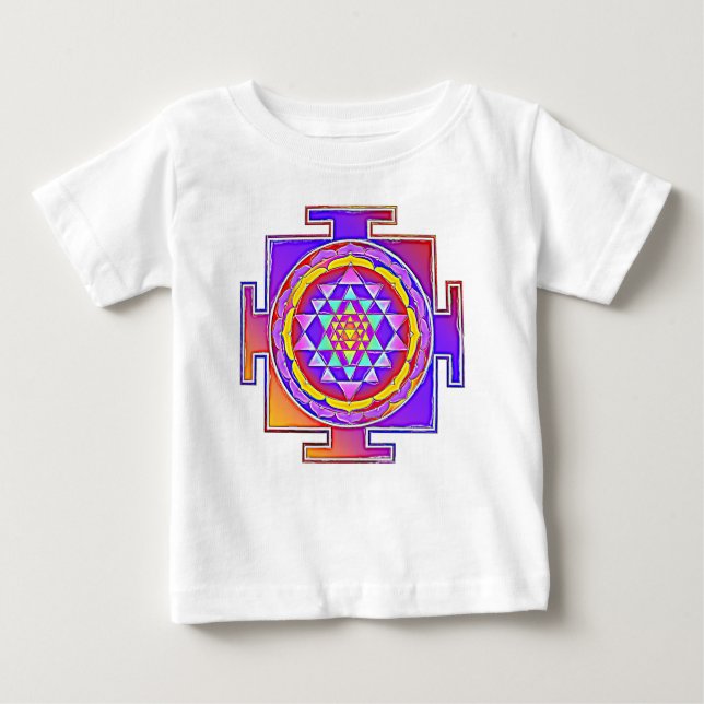 Sri Yantra - hinduistisk symboldesign 1 T Shirt (Framsida)
