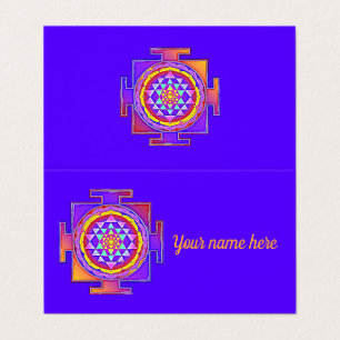 Sri Yantra - hinduistisk symboldesign 1 Visitkort