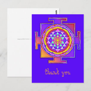 Sri Yantra - hinduistisk symboldesign 1 Vykort